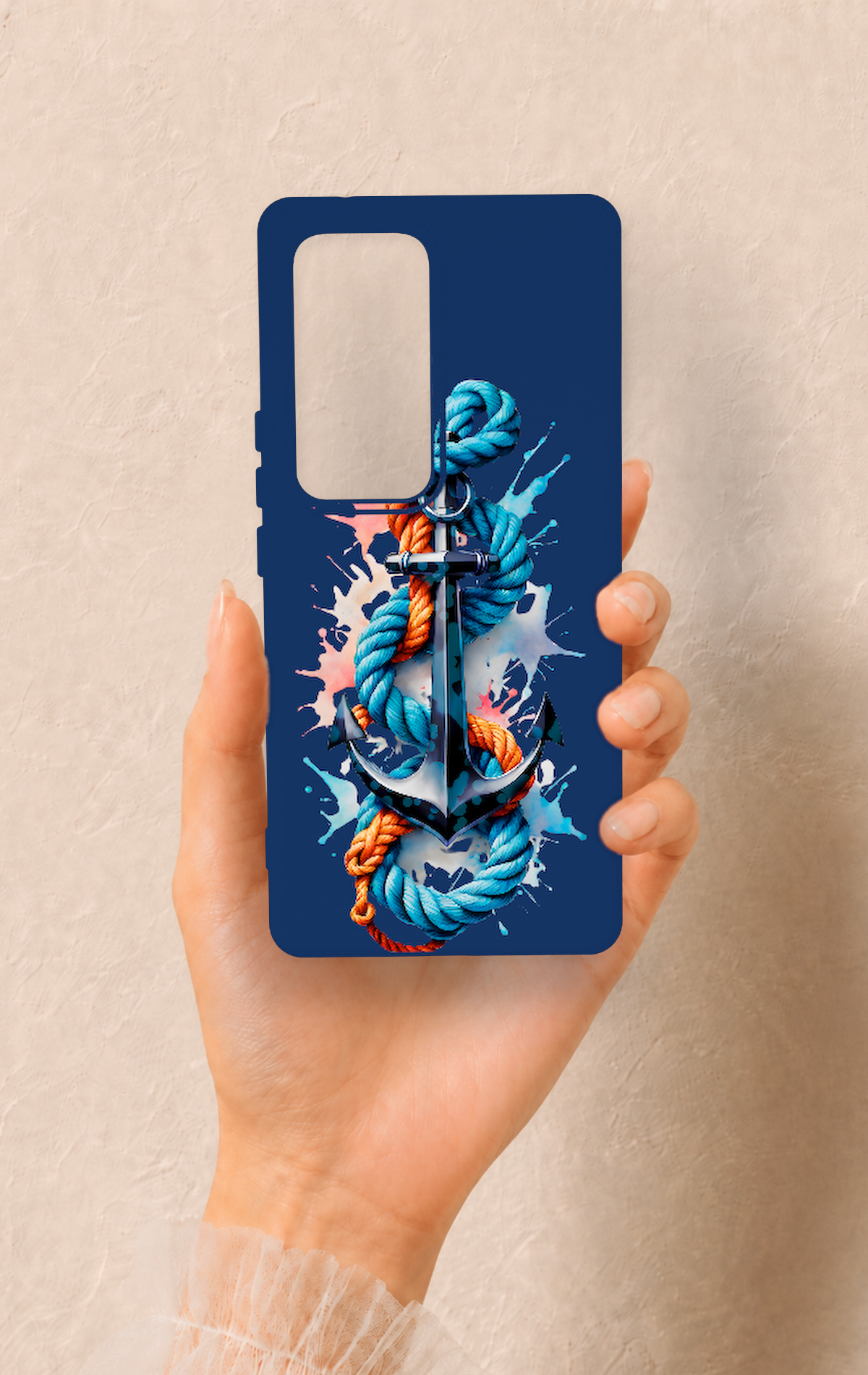 Vivo V30 Uyumlu Anchor Desenli Silikon Kılıf