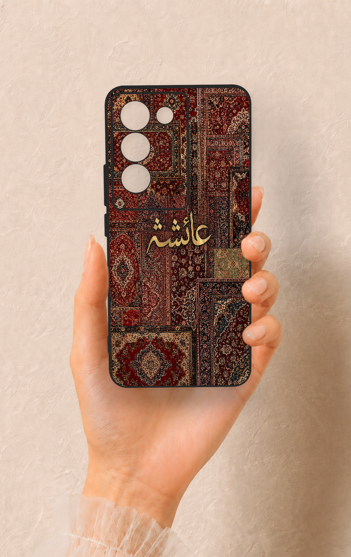 Vivo V30 Lite Uyumlu Vintage Halı Desenli Silikon Kılıf