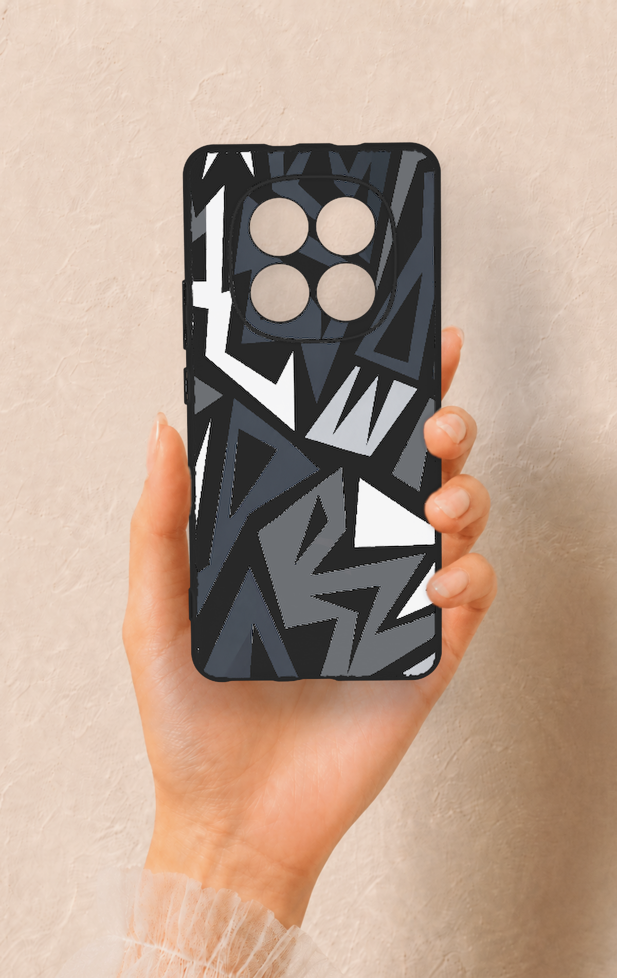 REDMİ NOTE 15 4G Uyumlu Geometrik Blok Desenli Silikon Kılıf