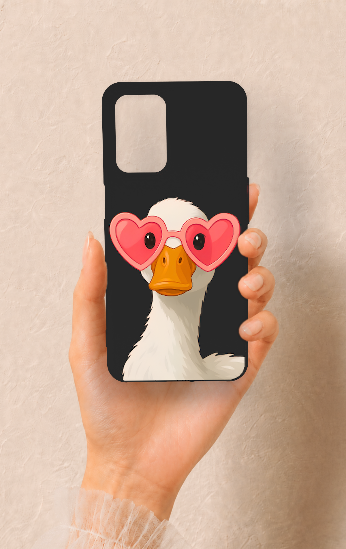 Oppo A54 Uyumlu Aşık Ördek Desenli Silikon Kılıf