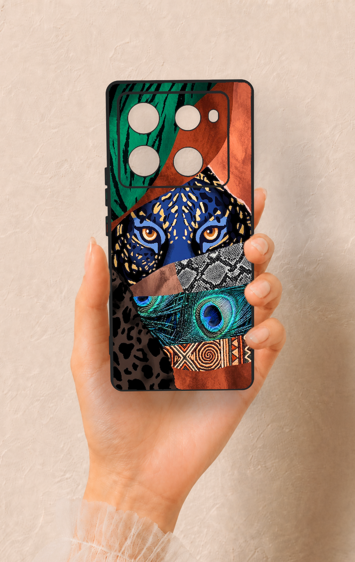 İnfinix Note 40 Pro Uyumlu Amazon Kaplan Desenli Silikon Kılıf