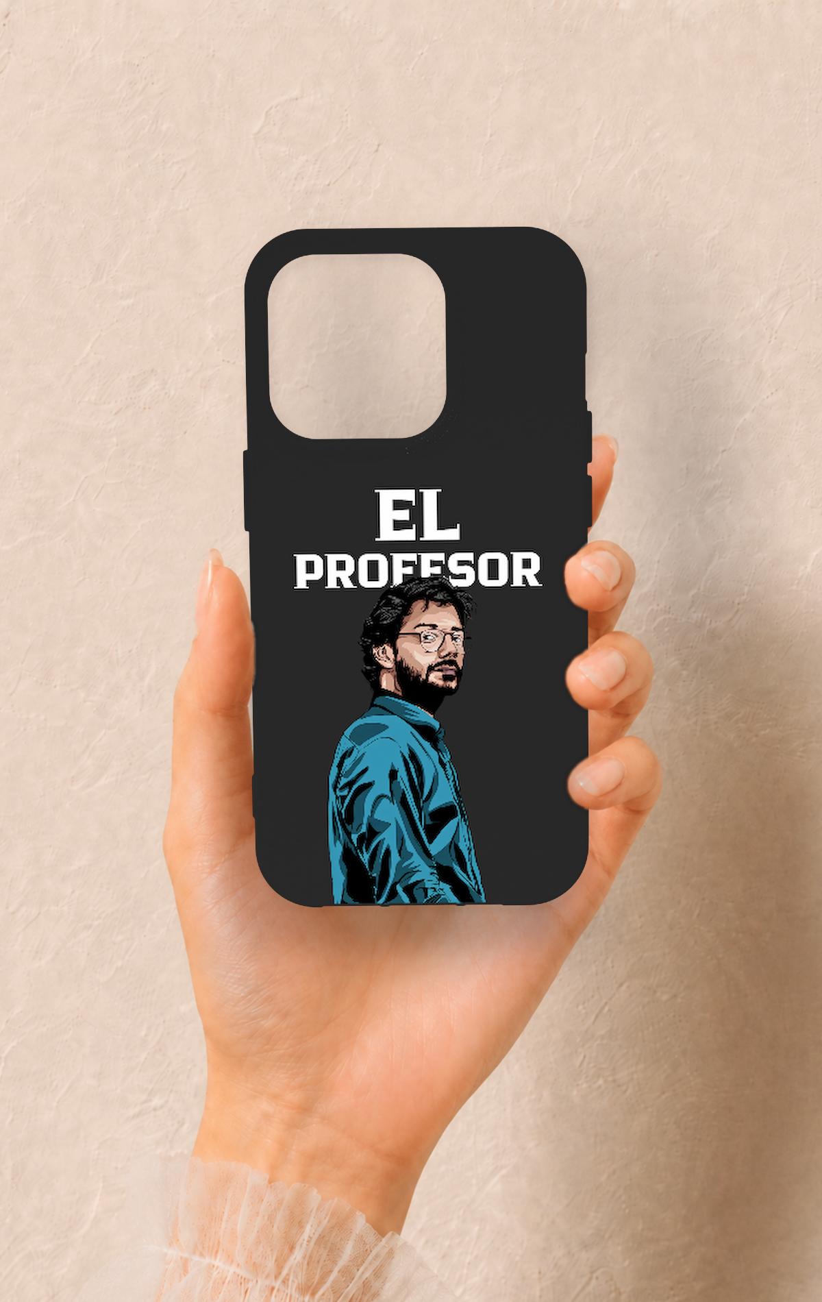 iPhone 14 Pro Uyumlu El Profesor Desenli Silikon Kılıf