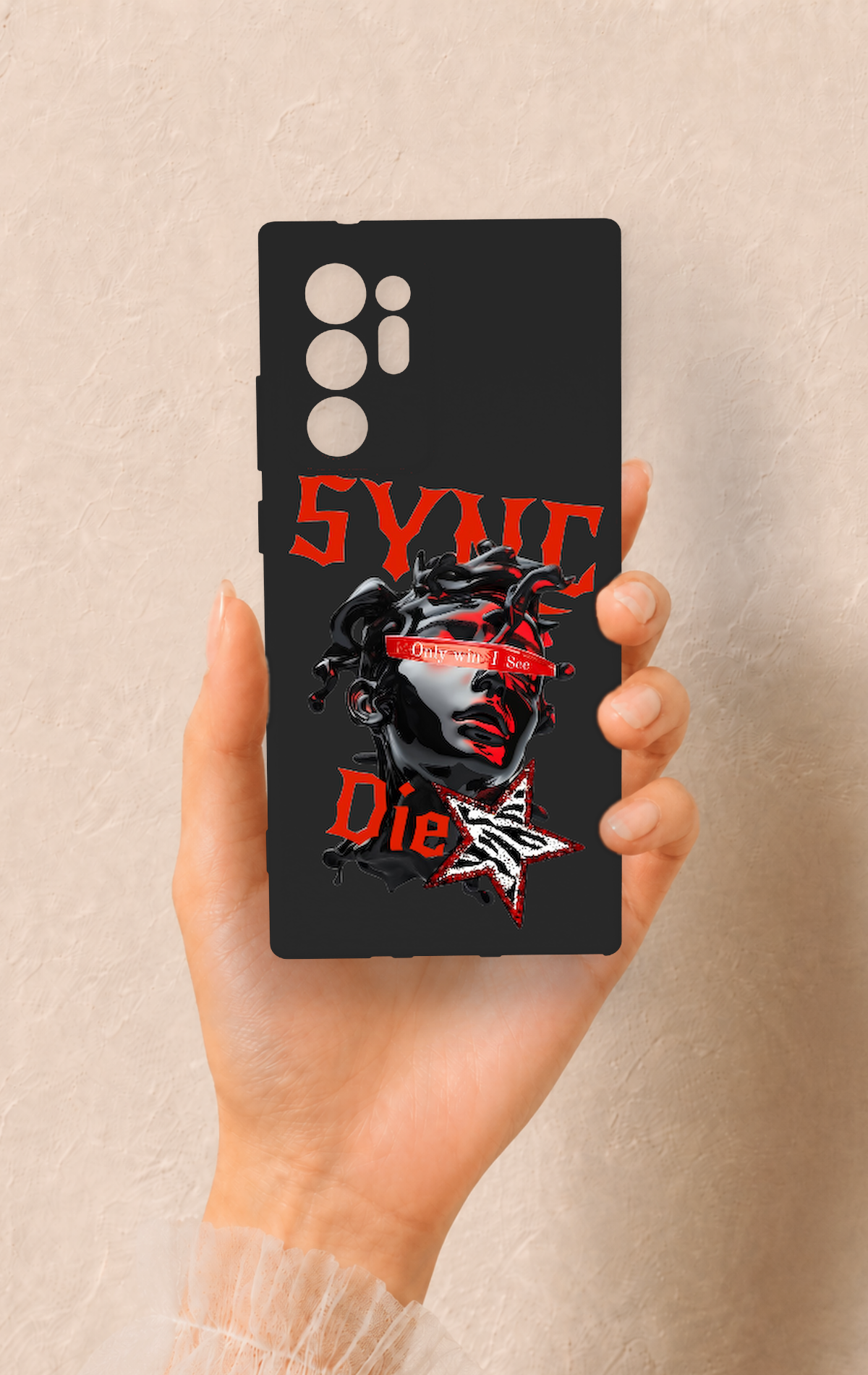 Samsung Note 20 Ultra Uyumlu Sync Die Desenli Silikon Kılıf