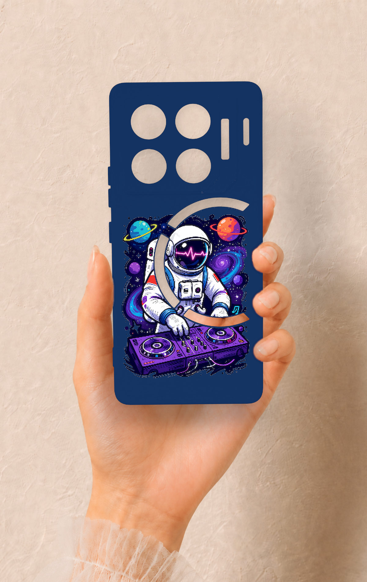 İnfinix Gt 20 Pro Uyumlu Astronot DJ Desenli Silikon Kılıf