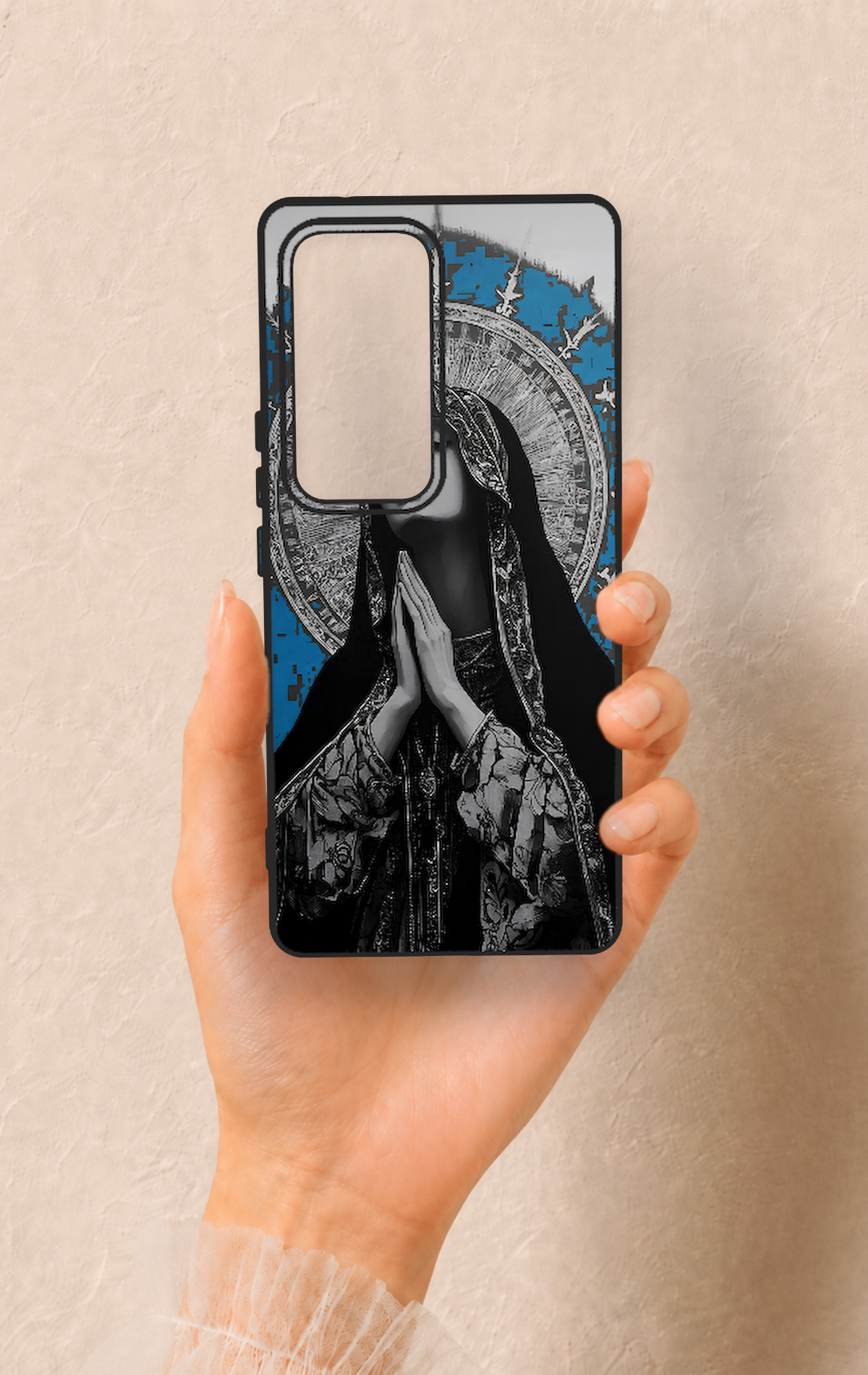Vivo V30 Uyumlu Rahibe Desenli Silikon Kılıf