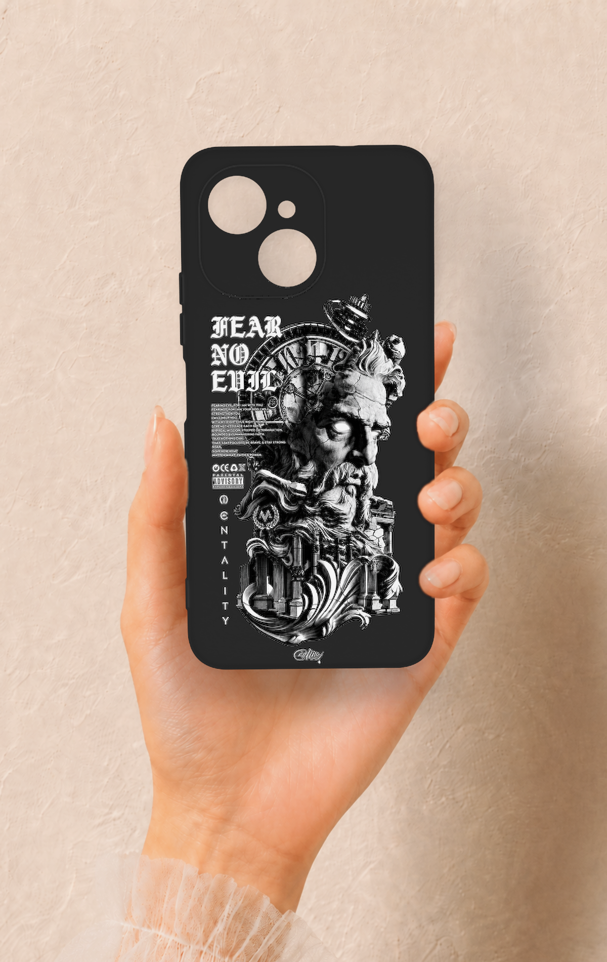 Tecno Spark 40C Uyumlu Fear No Evil Desenli Silikon Kılıf