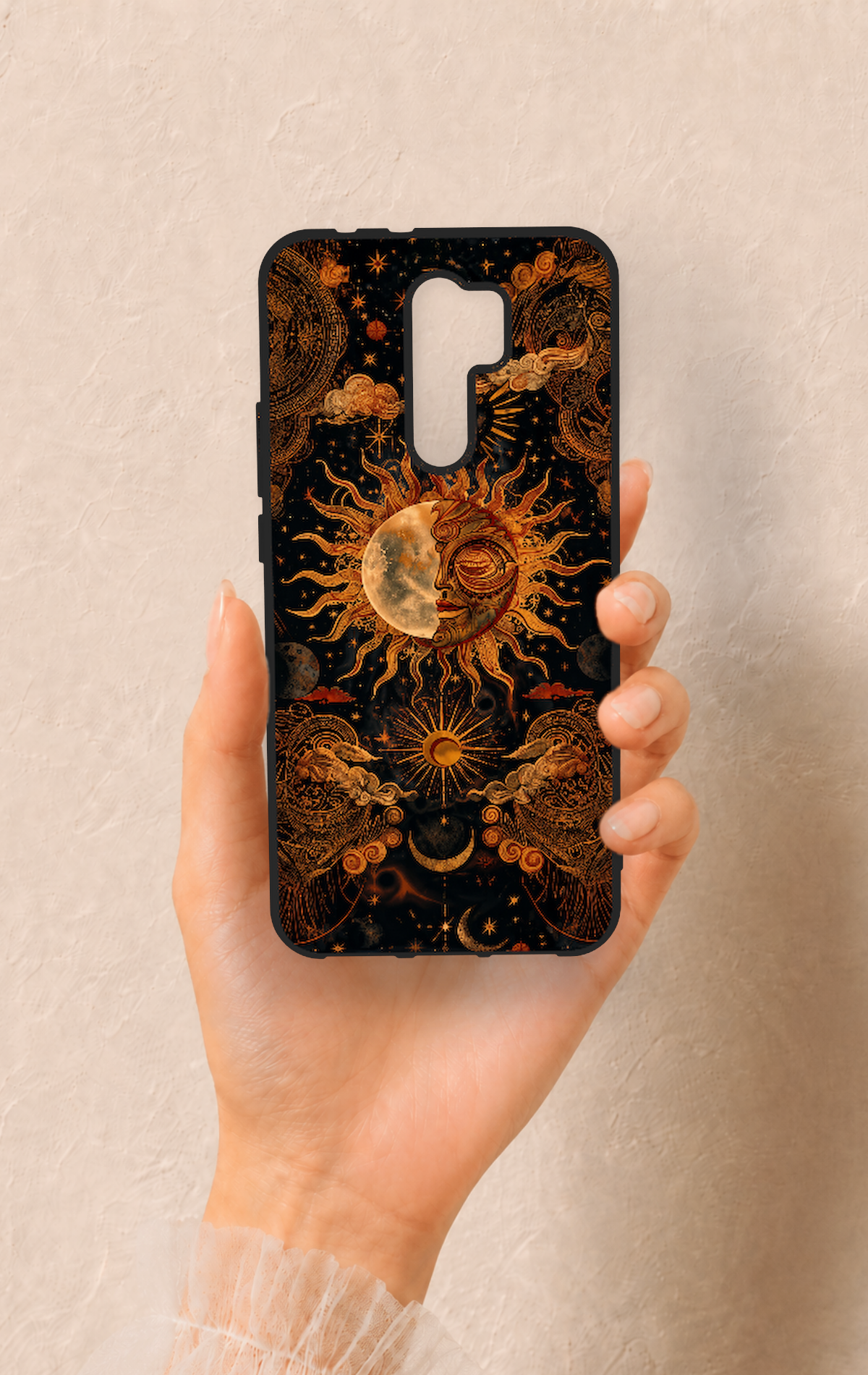 Redmi 9 Uyumlu Mistik Güneş Desenli Silikon Kılıf