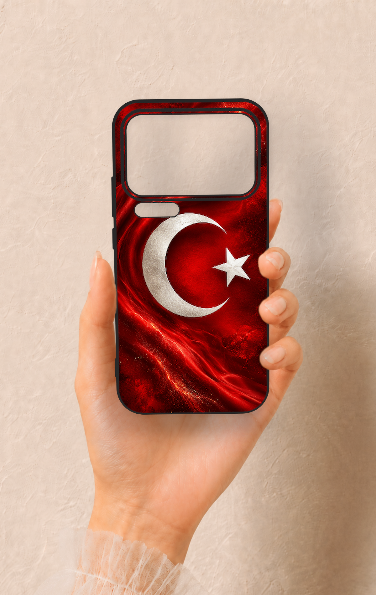 Mi 17 Pro Max Uyumlu Türk Bayrağı Desenli Silikon Kılıf