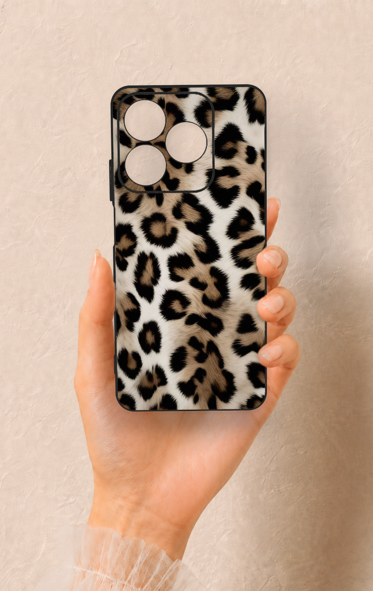 Realme C63 Uyumlu Leopar Derisi Desenli Silikon Kılıf