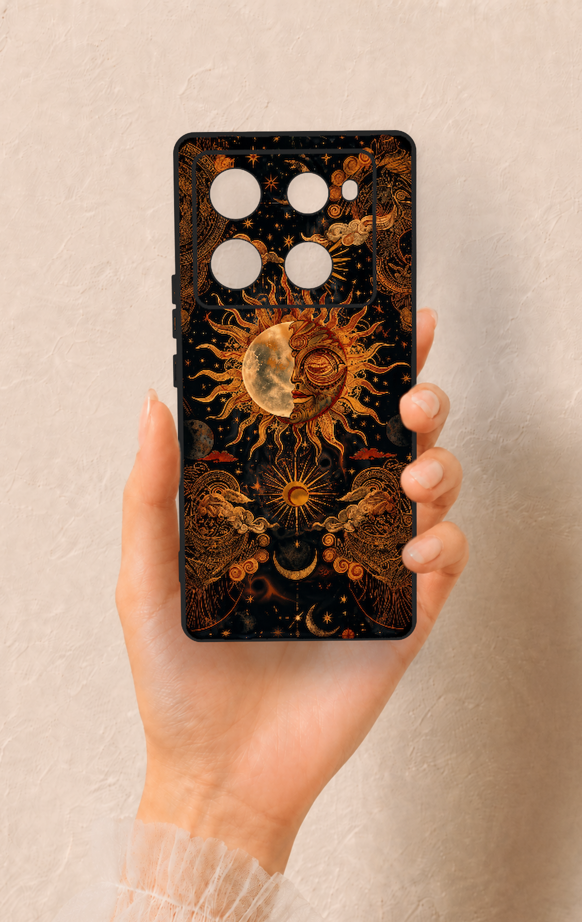 İnfinix Note 40 Pro Uyumlu Mistik Güneş Desenli Silikon Kılıf