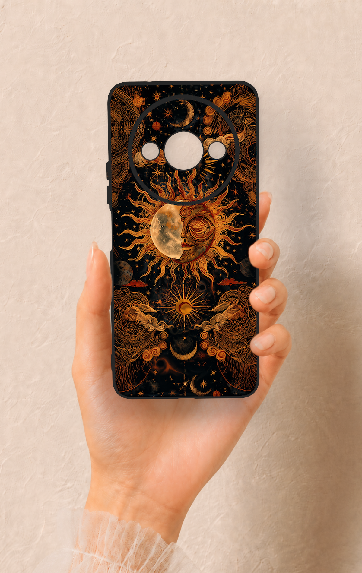 Redmi A3 Uyumlu Mistik Güneş Desenli Silikon Kılıf