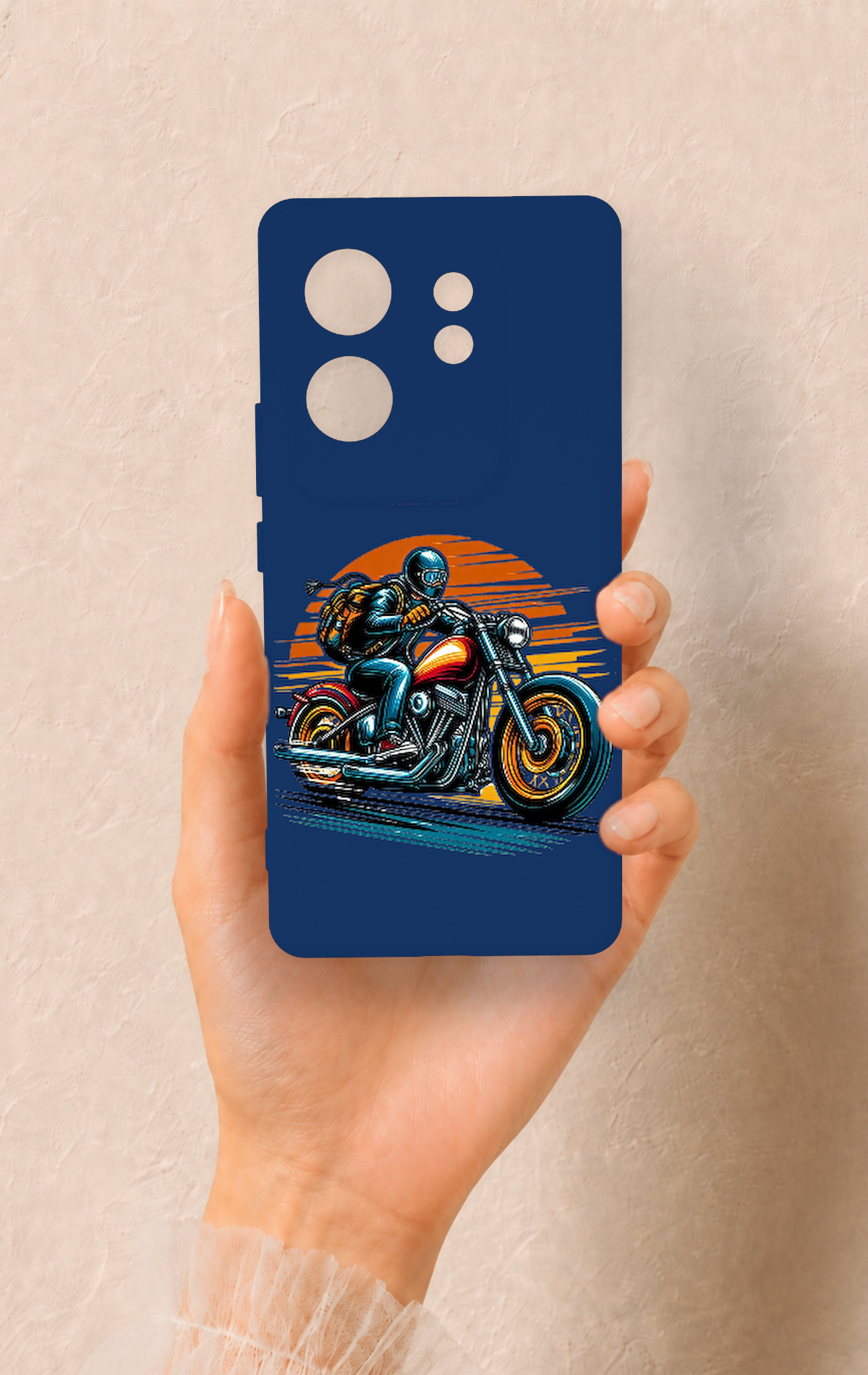 İnfinix Zero 30 Uyumlu Moto Rider Desenli Silikon Kılıf