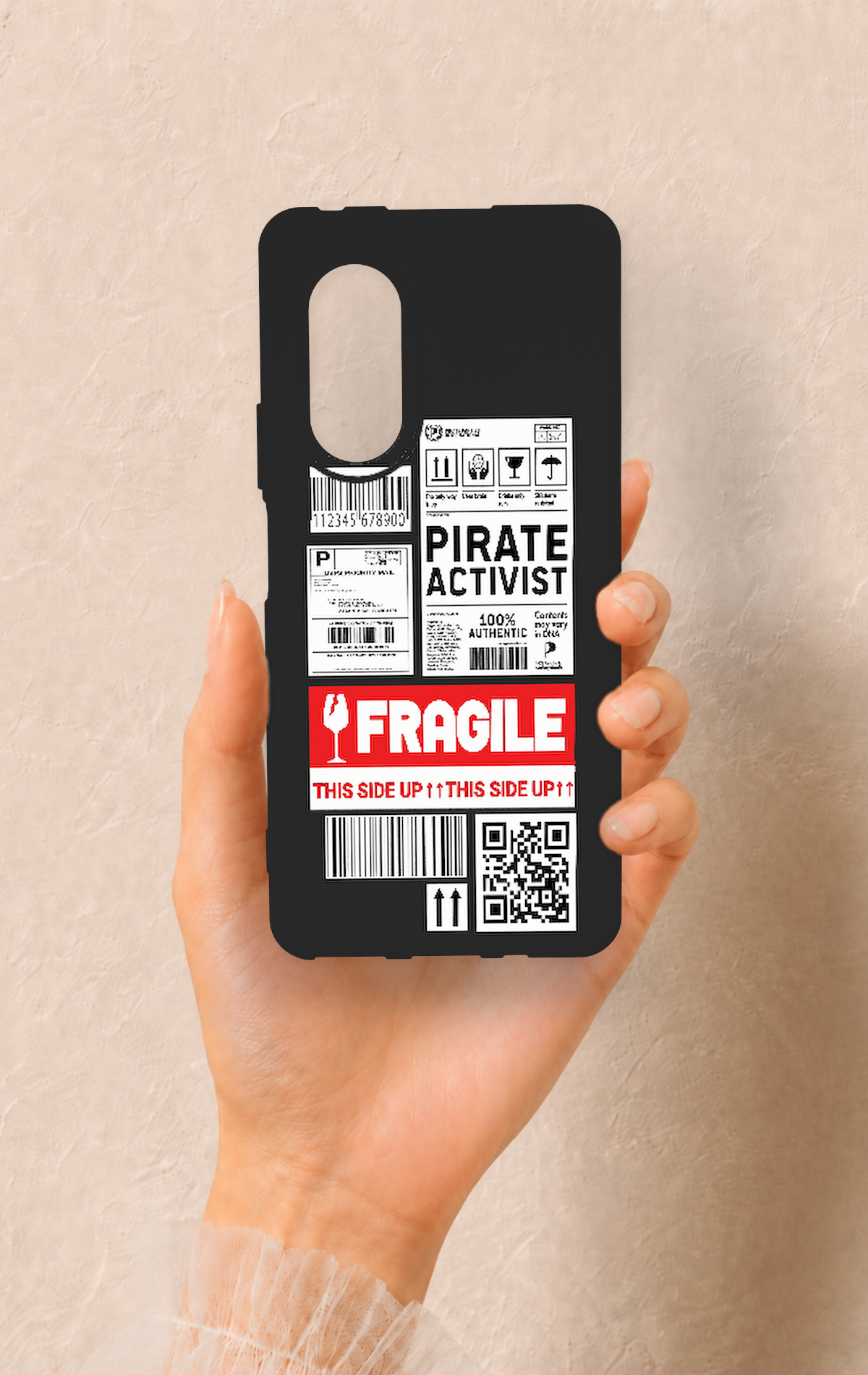 Huawei Nova 9Se Uyumlu Fragile Desenli Silikon Kılıf
