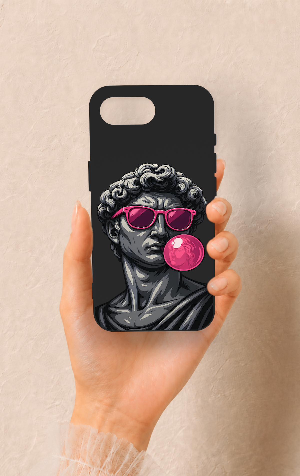 iPhone 16E Uyumlu Pop David Desenli Silikon Kılıf