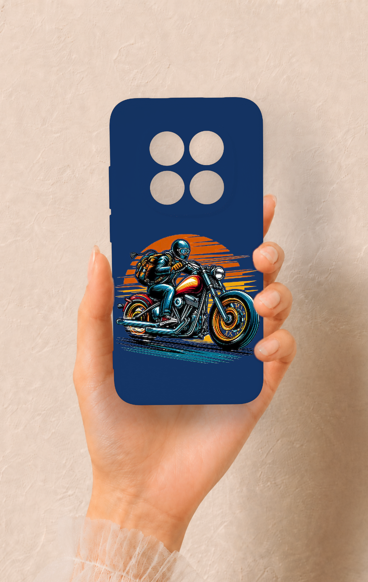 Redmi Note 15 Pro 5G Uyumlu Moto Rider Desenli Silikon Kılıf