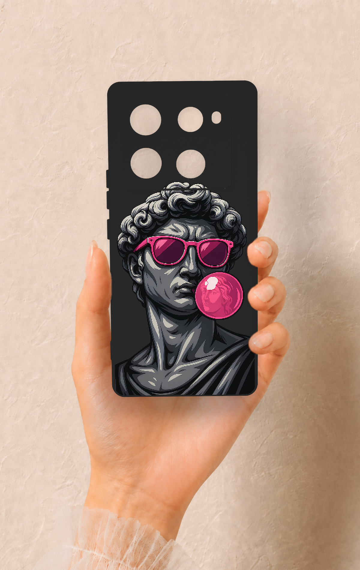 İnfinix Note 40 Pro Uyumlu Pop David Desenli Silikon Kılıf