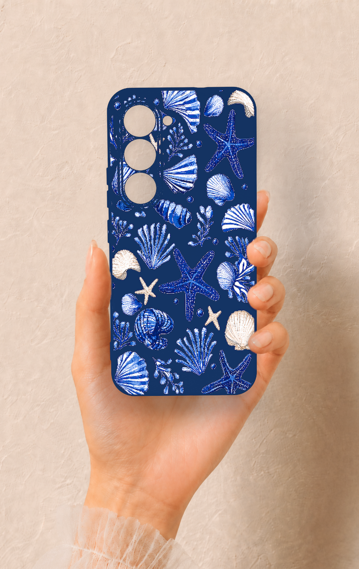 Tecno Spark 40 Pro Uyumlu Deniz Kabuğu Desenli Silikon Kılıf