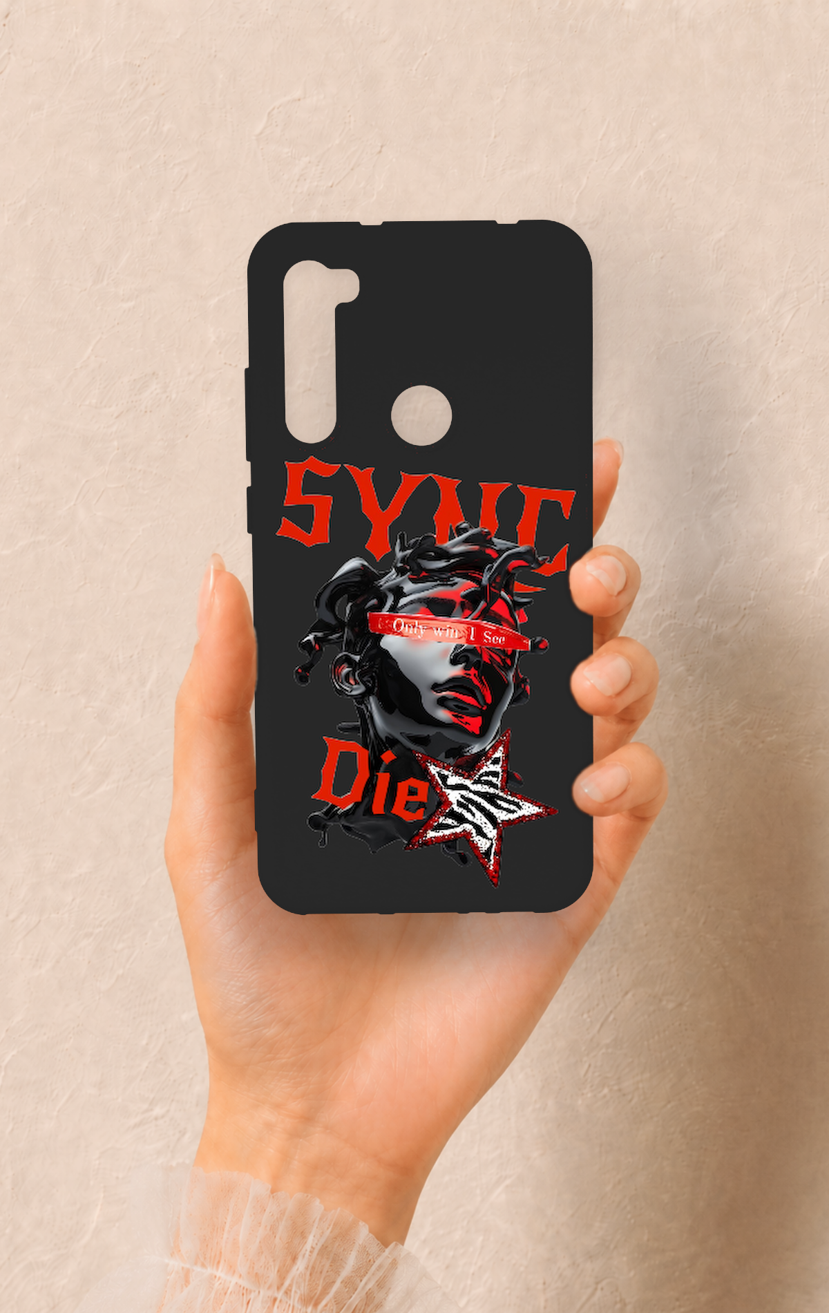 Redmi Note 8 Uyumlu Sync Die Desenli Silikon Kılıf