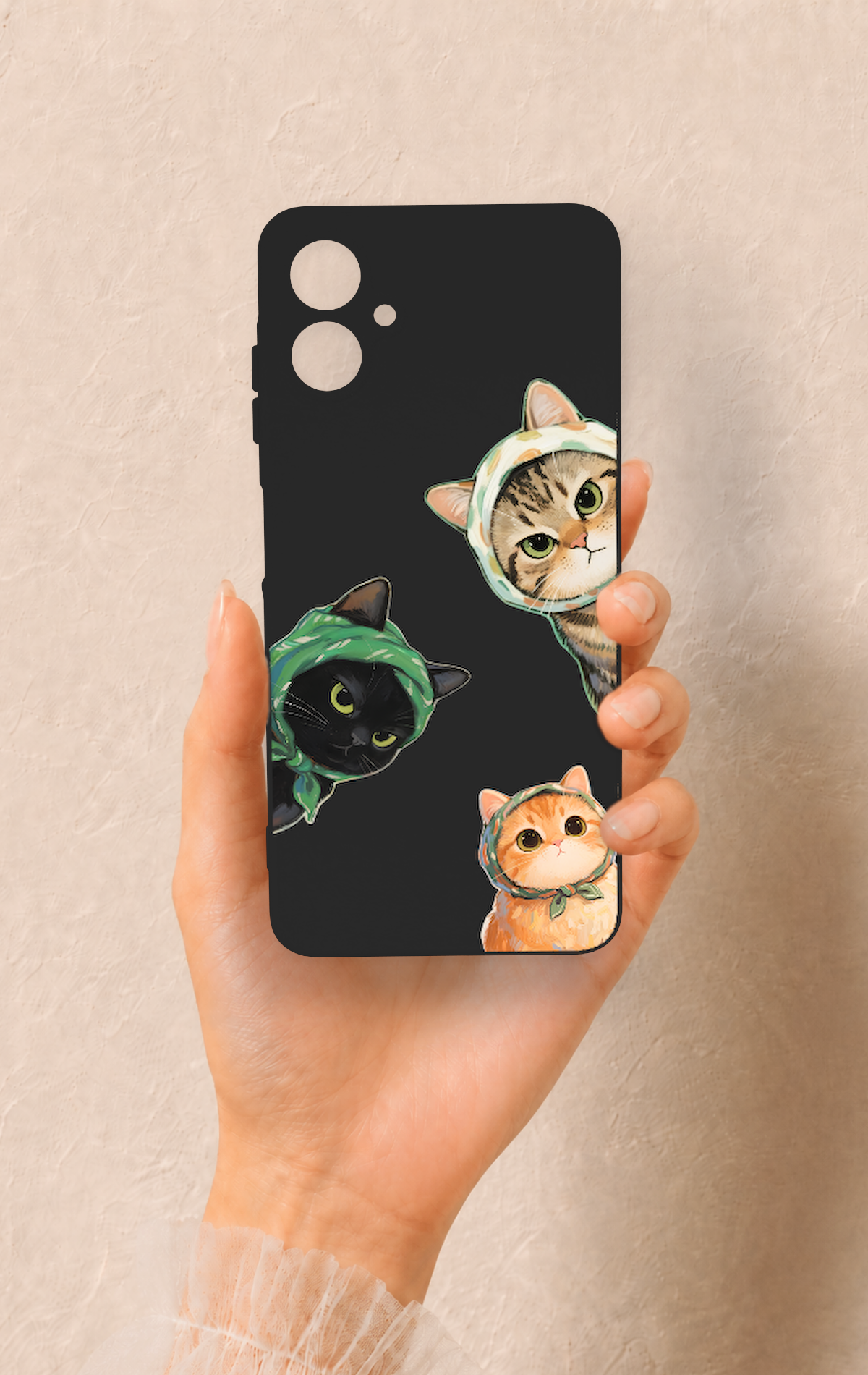 Samsung A06 Uyumlu Kedi Ekibi Desenli Silikon Kılıf