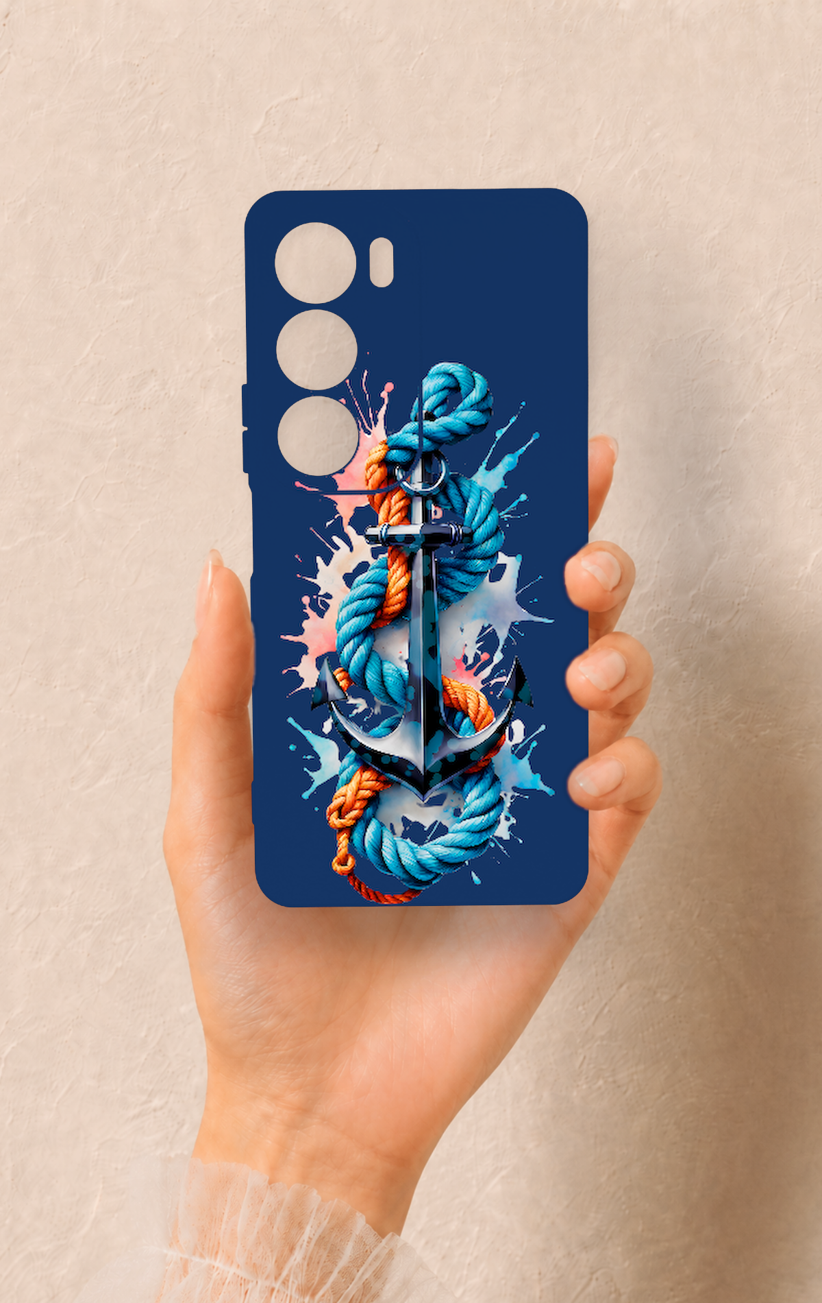 Vivo Y19s Uyumlu Anchor Desenli Silikon Kılıf