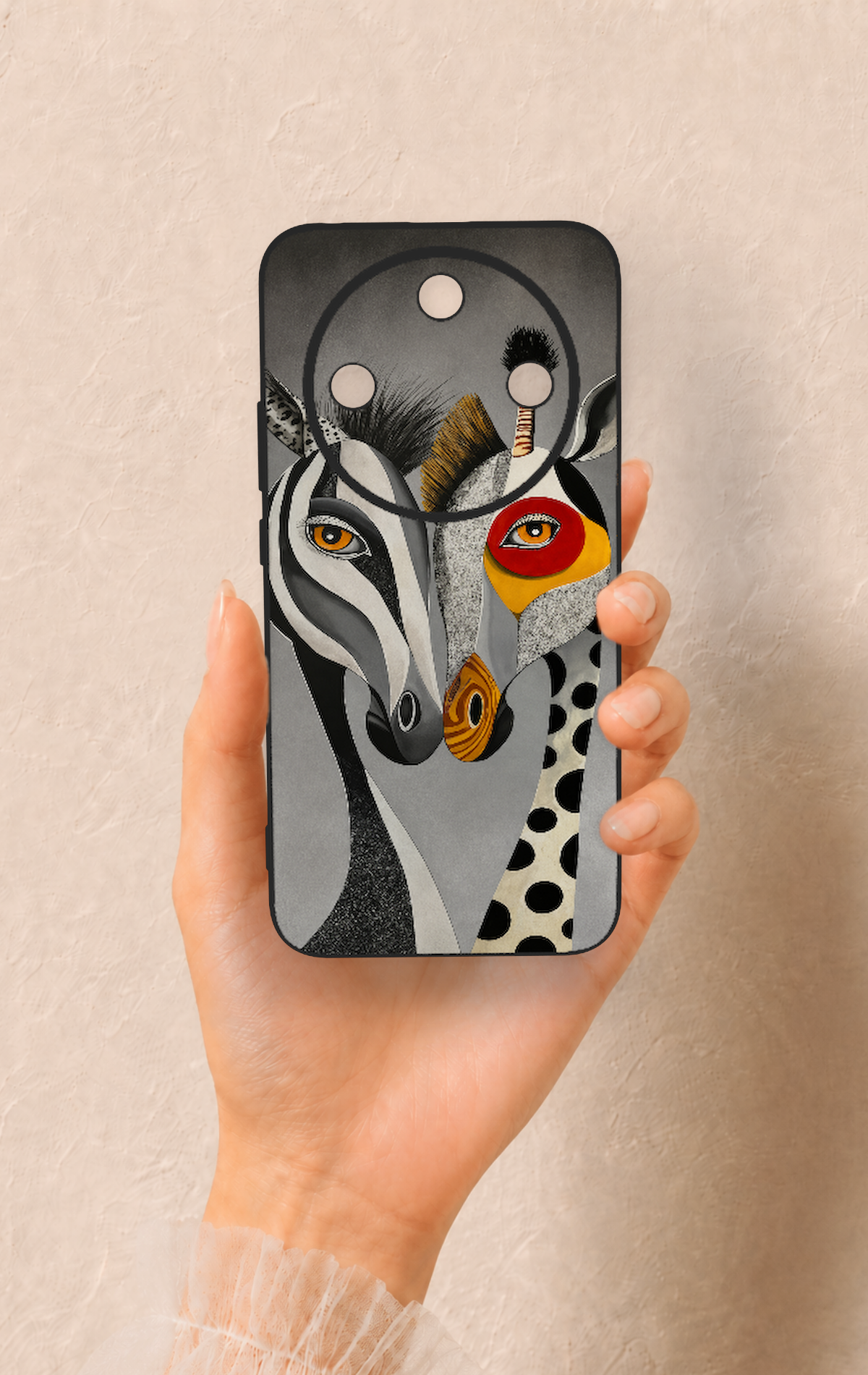 Honor Magic 8 Lite Uyumlu Zebra ve Zürafa Desenli Silikon Kılıf