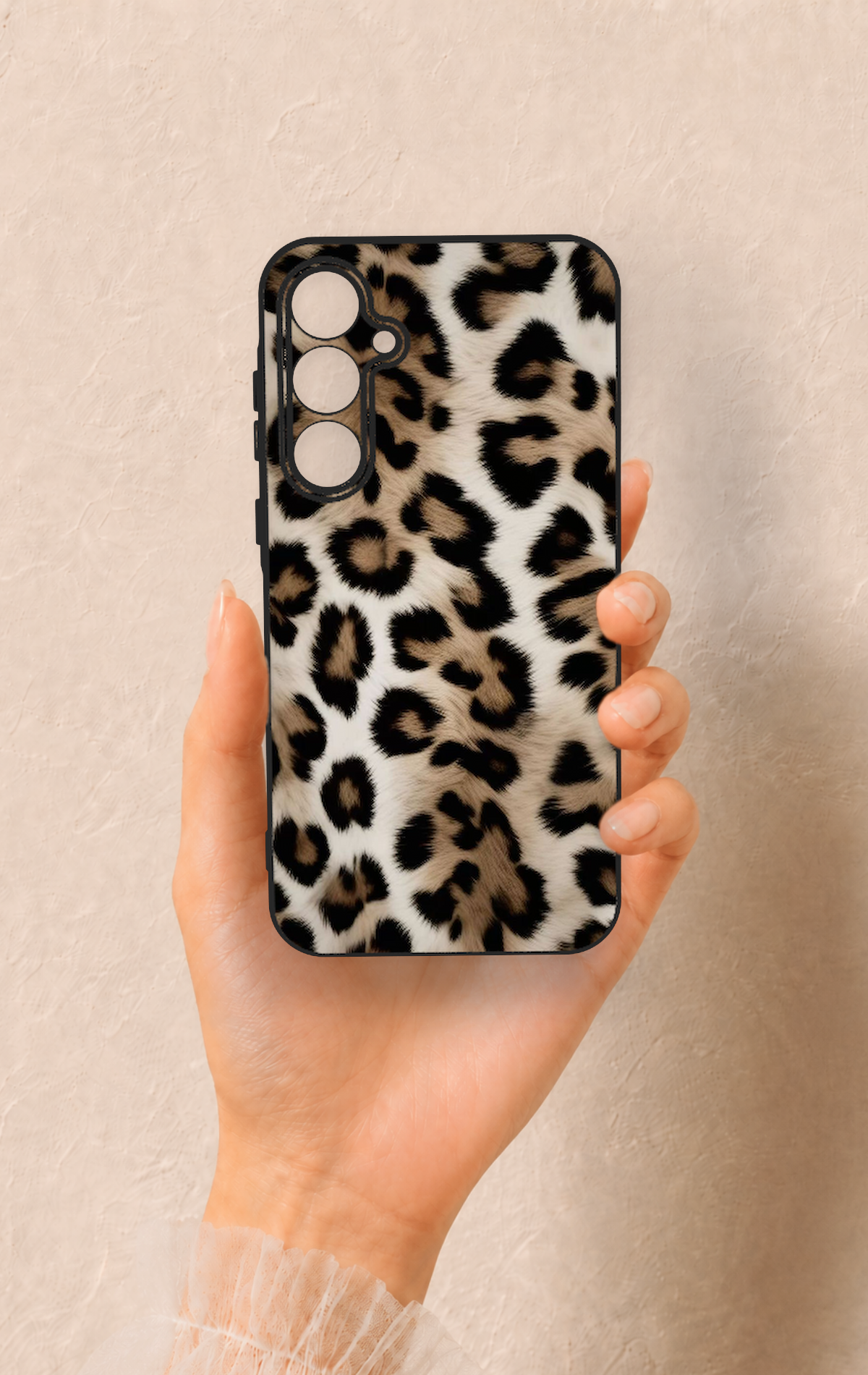 Samsung A35 Uyumlu Leopar Derisi Desenli Silikon Kılıf