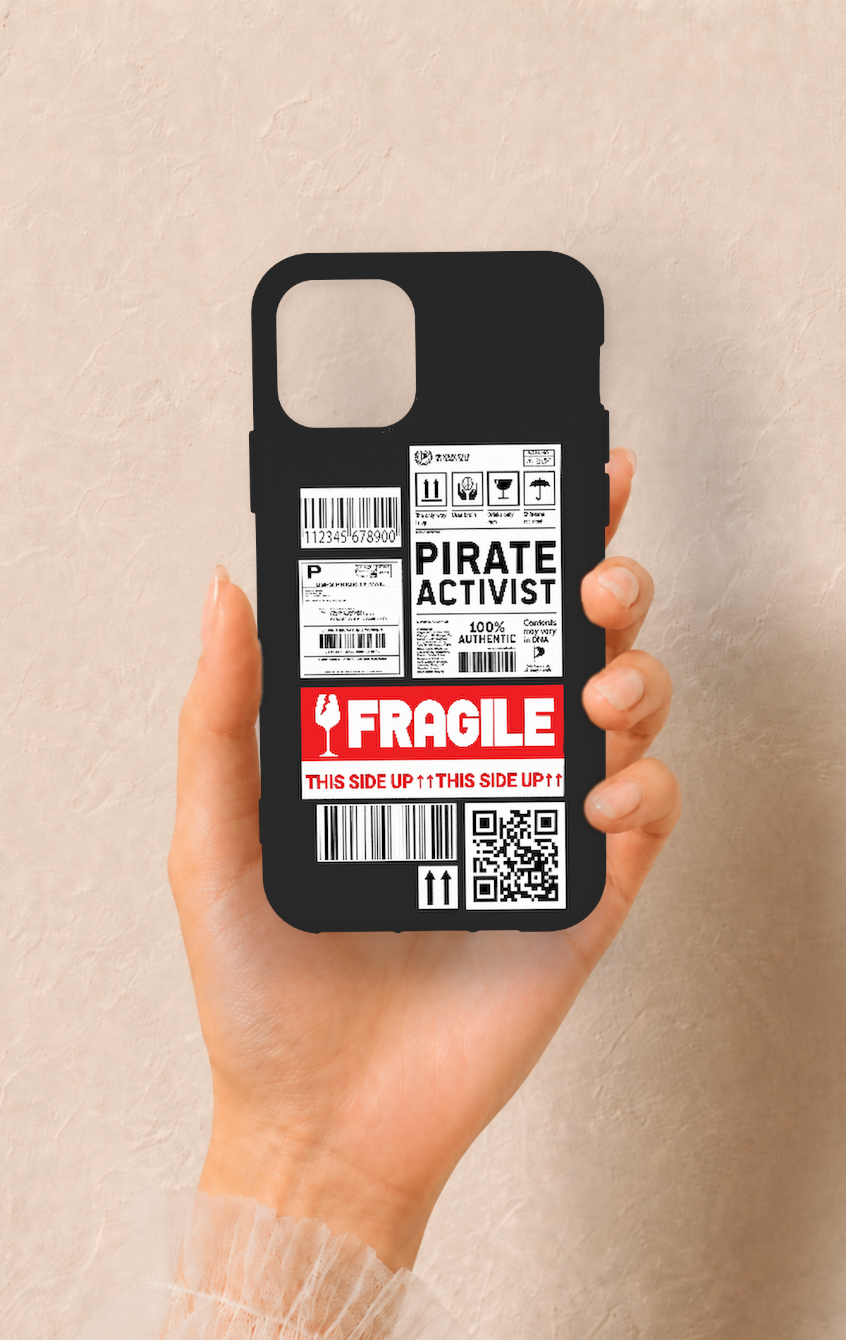 iPhone 11 Pro Uyumlu Fragile Desenli Silikon Kılıf
