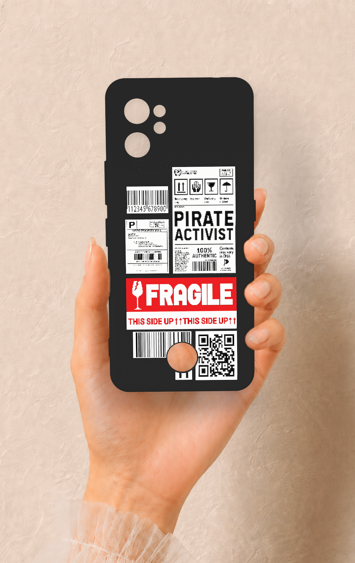 Reeder S19 Max Pro Uyumlu Fragile Desenli Silikon Kılıf