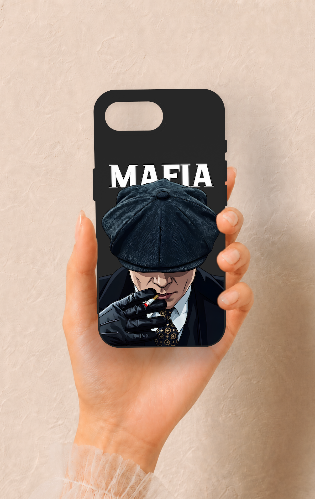 iPhone 16E Uyumlu MAFIA Desenli Silikon Kılıf