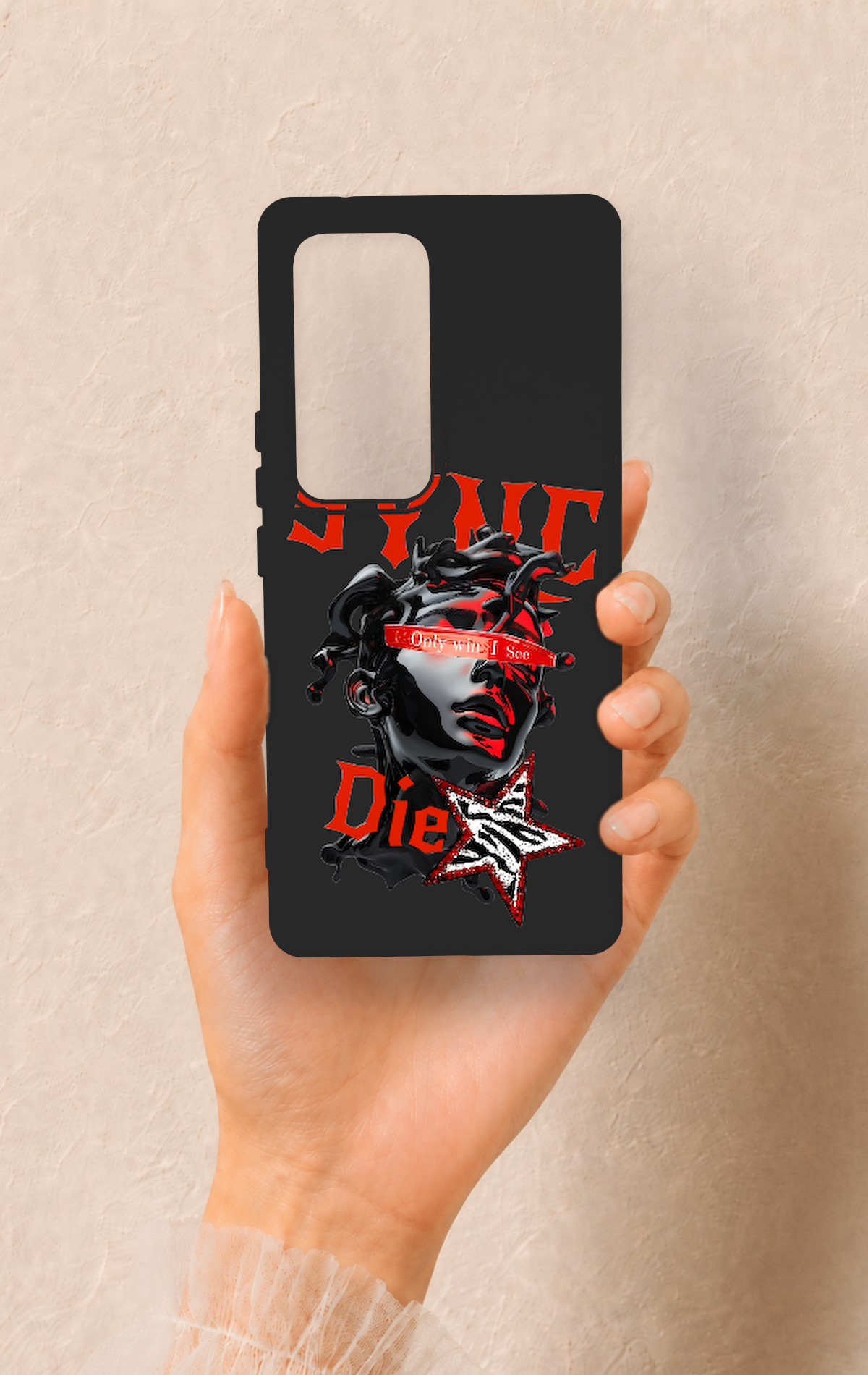 Vivo V30 Uyumlu Sync Die Desenli Silikon Kılıf