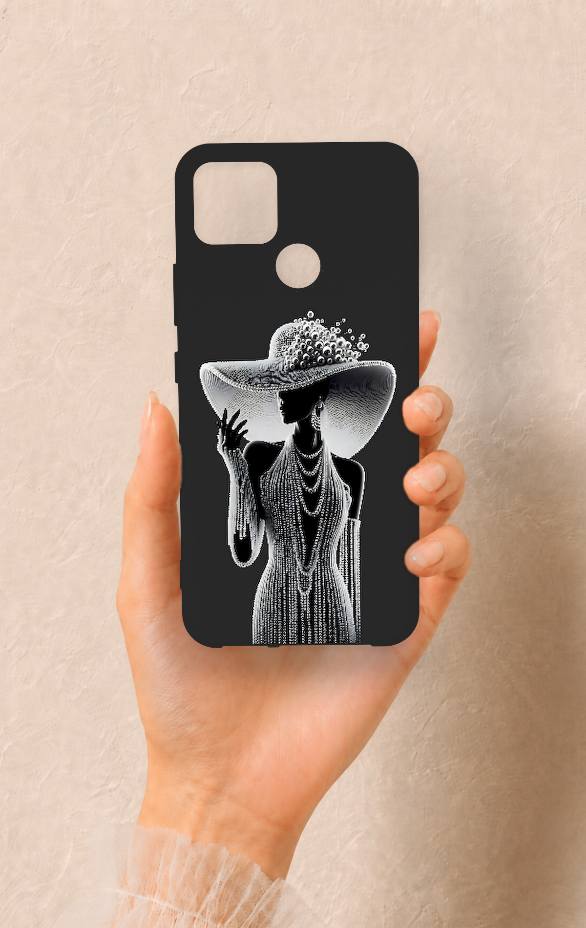 Realme C25 Uyumlu Lady Desenli Silikon Kılıf