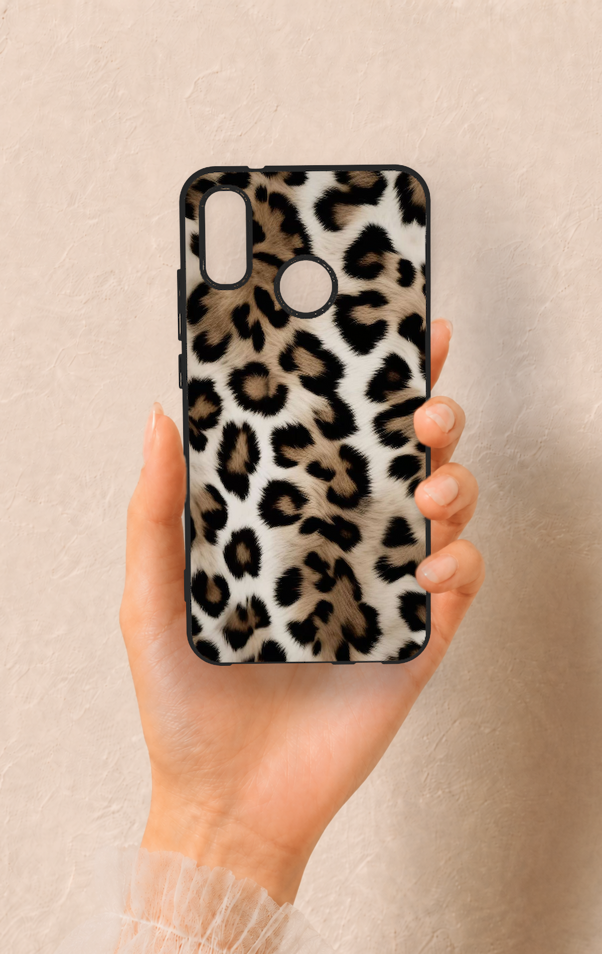 Huawei P20 Lite Uyumlu Leopar Derisi Desenli Silikon Kılıf