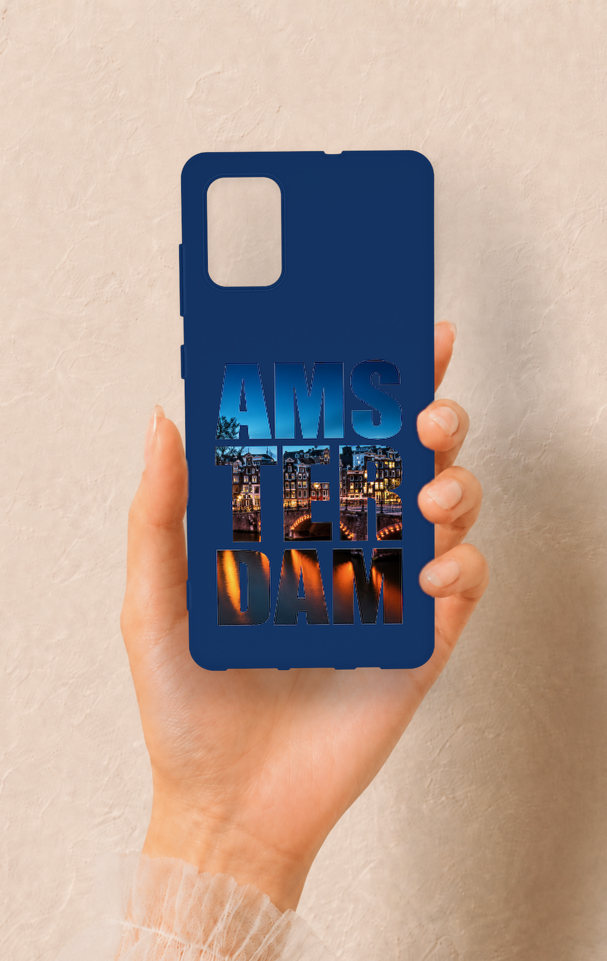 Samsung-A71 Uyumlu Amsterdam Desenli Silikon Kılıf