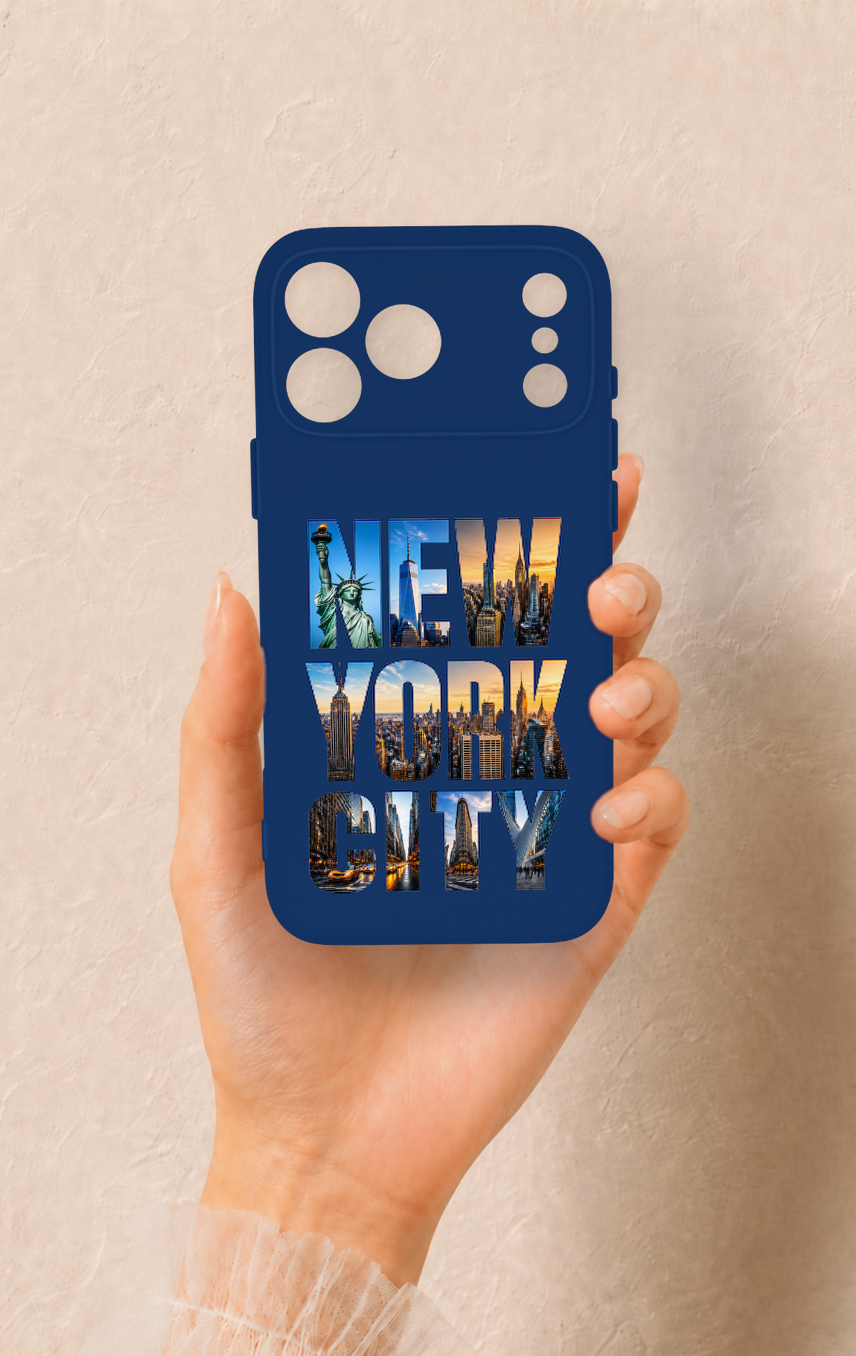 iPhone 17 Pro Max Uyumlu New York City Desenli Silikon Kılıf