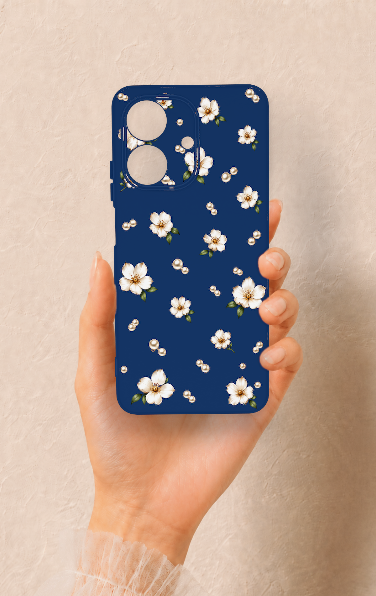 Realme Note 60 Uyumlu Papatya İnci Desenli Silikon Kılıf
