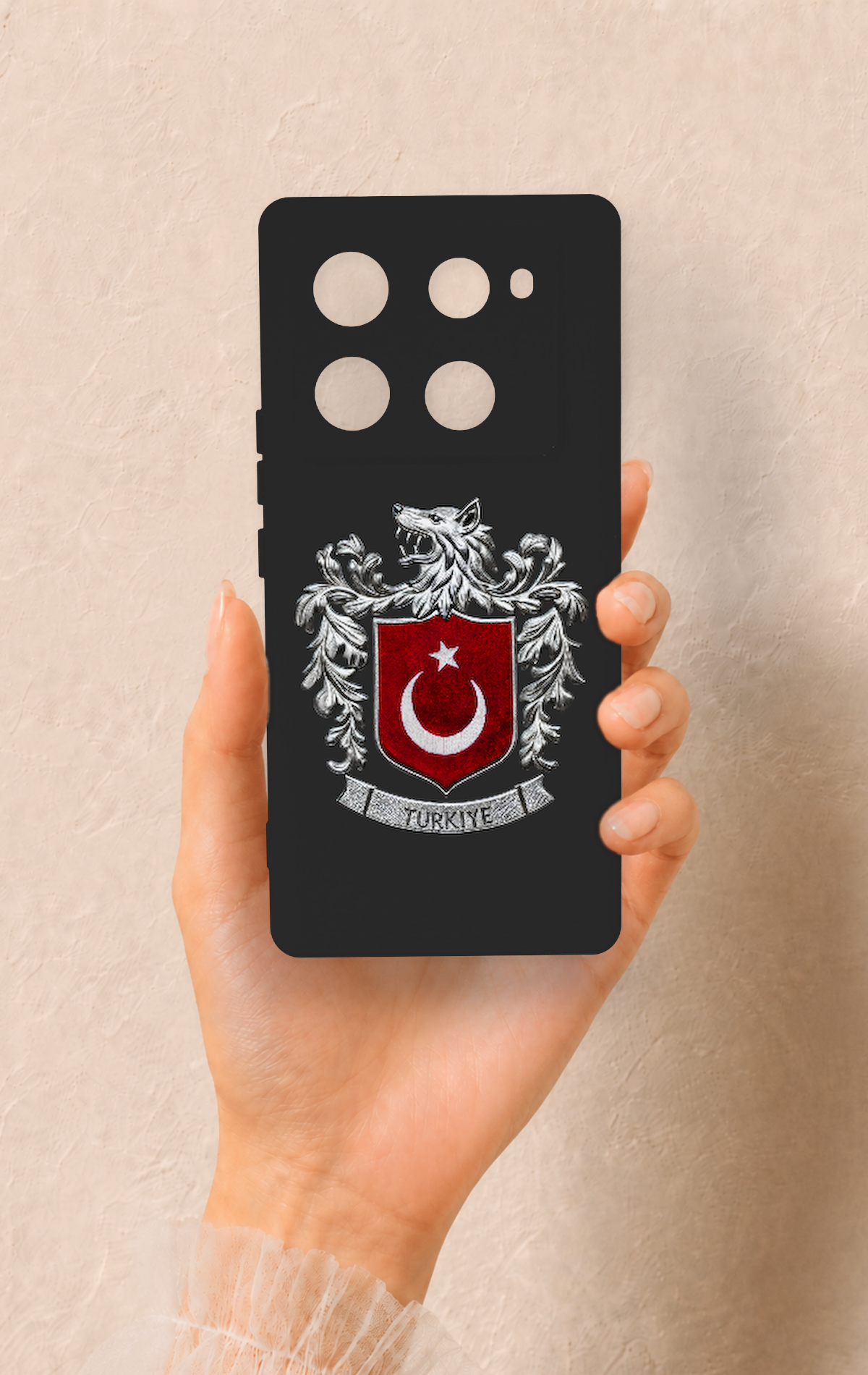 İnfinix Note 40 Pro Uyumlu Türk Arma Desenli Silikon Kılıf