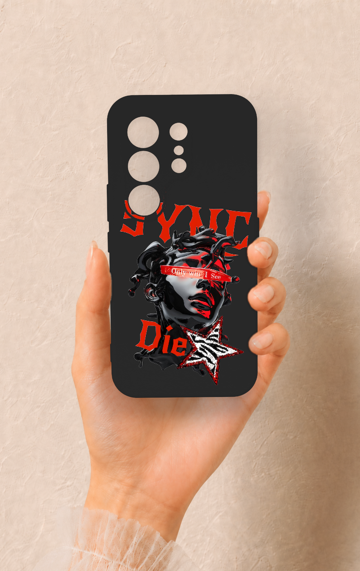 Tecno Camon 50 Uyumlu Sync Die Desenli Silikon Kılıf