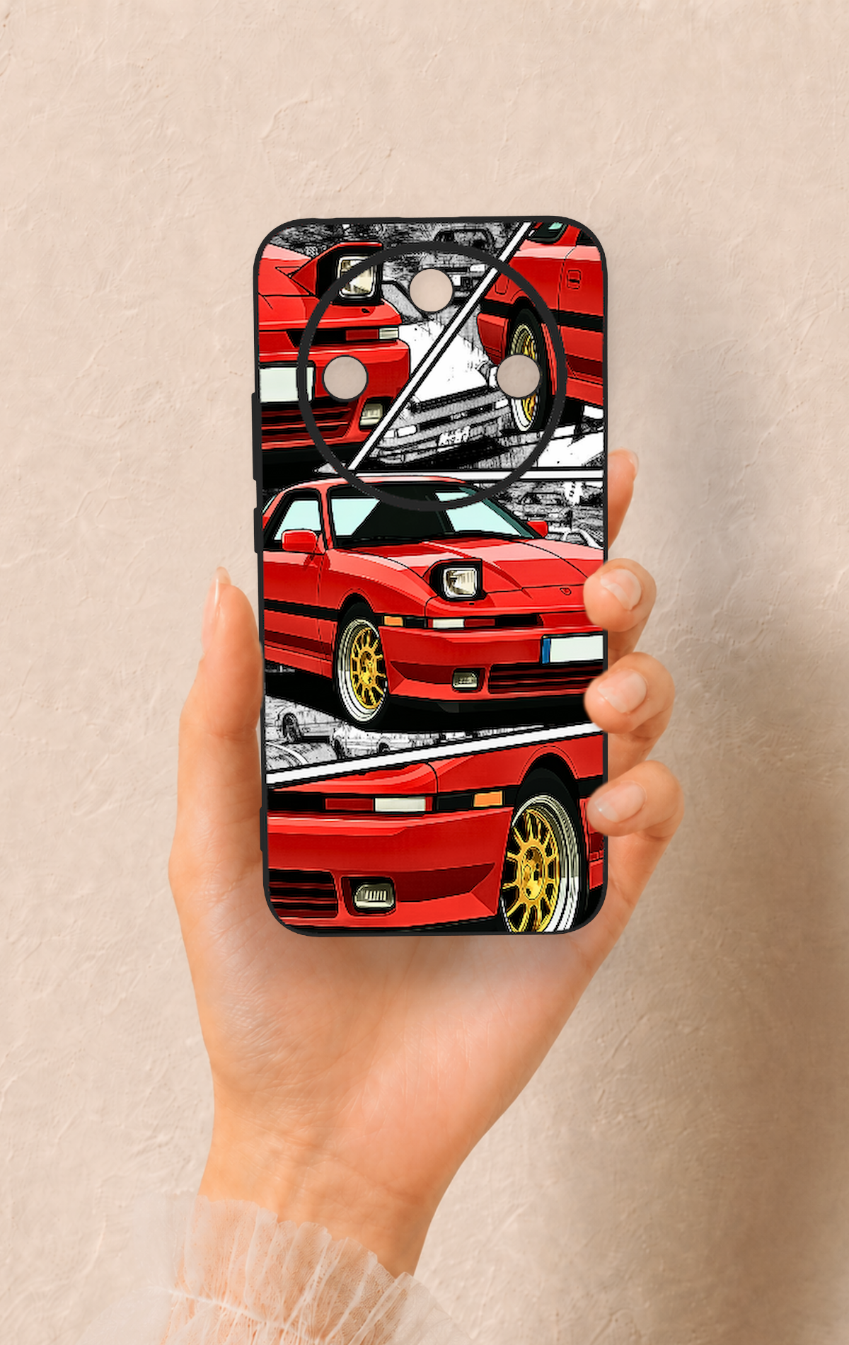 Honor Magic 8 Lite Uyumlu Kırmızı Supra Desenli Silikon Kılıf