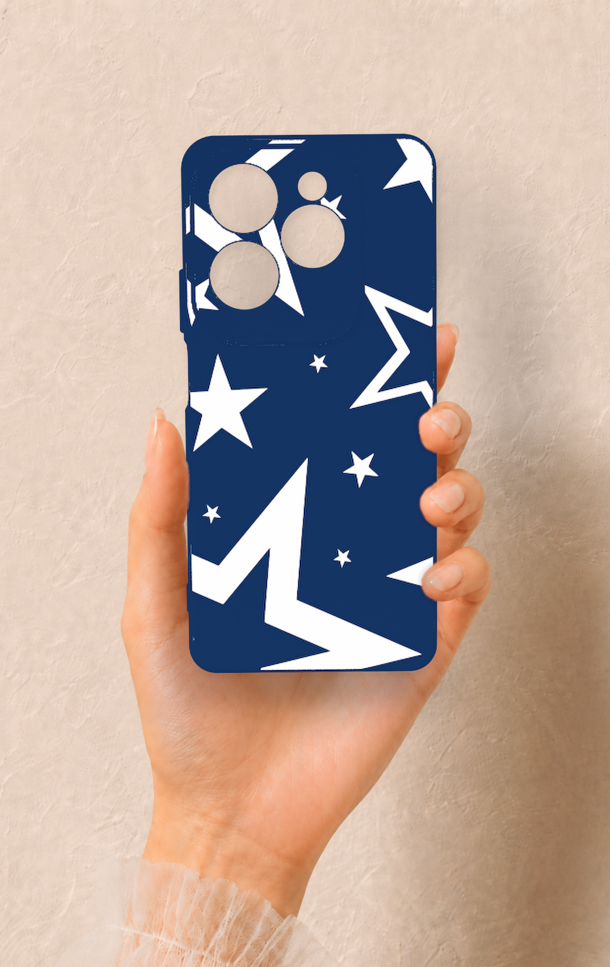 İnfinix Hot 40 Pro Uyumlu Mega Star Desenli Silikon Kılıf