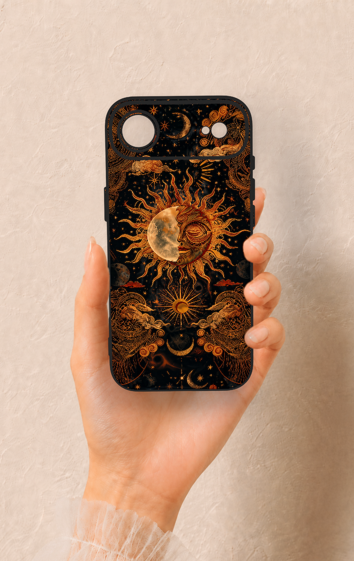 iPhone 17 Air Uyumlu Mistik Güneş Desenli Silikon Kılıf