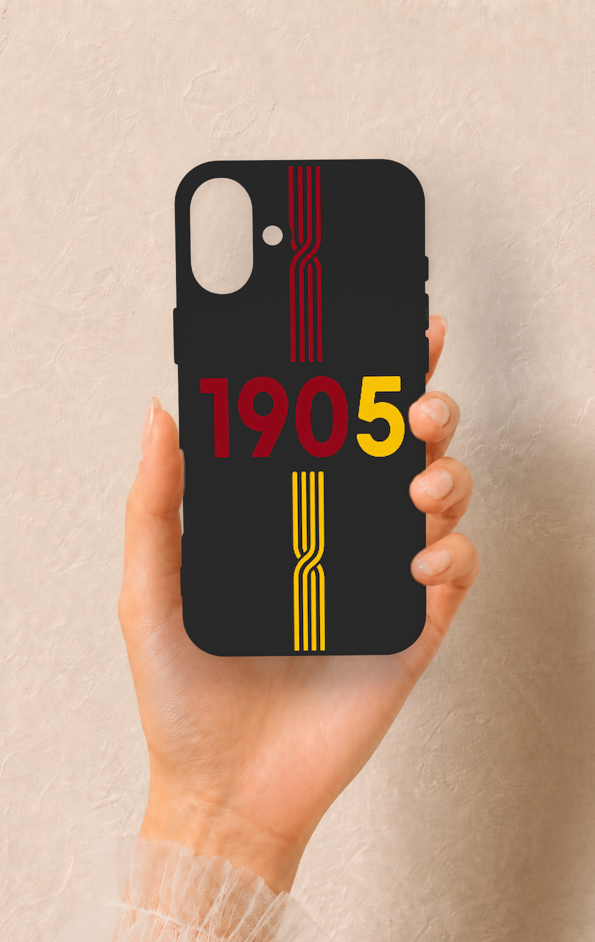 iPhone 16 Plus Uyumlu 1905 Kemer Desenli Silikon Kılıf