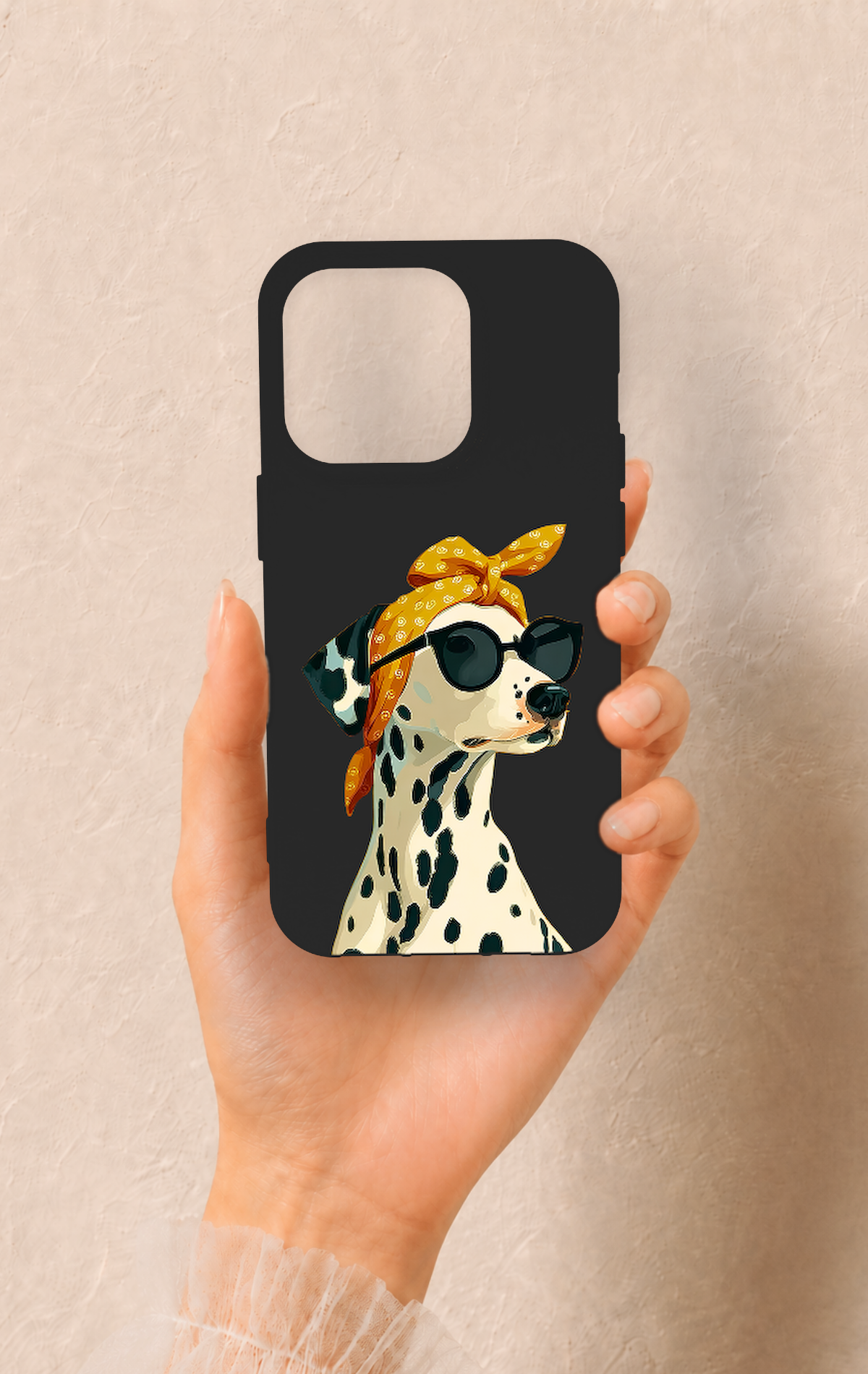 iPhone 14 Pro Uyumlu Cool Dalmaçyalı Desenli Silikon Kılıf