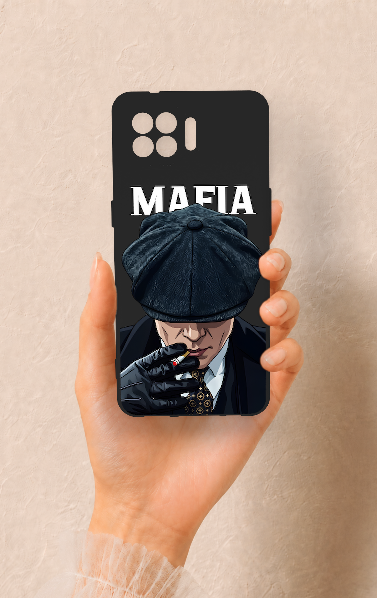 Oppo Reno 4 Lite Uyumlu MAFIA Desenli Silikon Kılıf