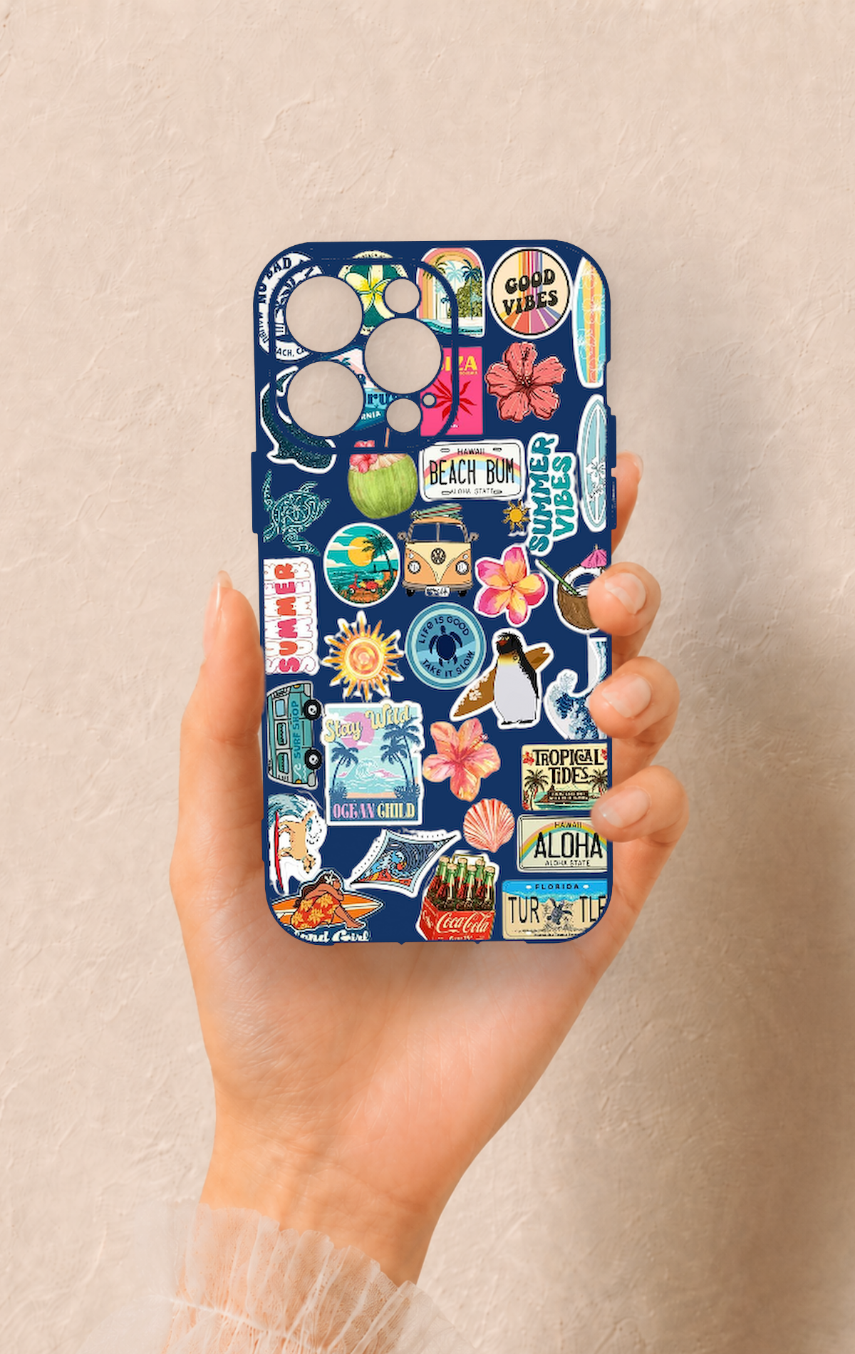 iPhone 13 Pro Max Uyumlu Summer Vibes Desenli Silikon Kılıf