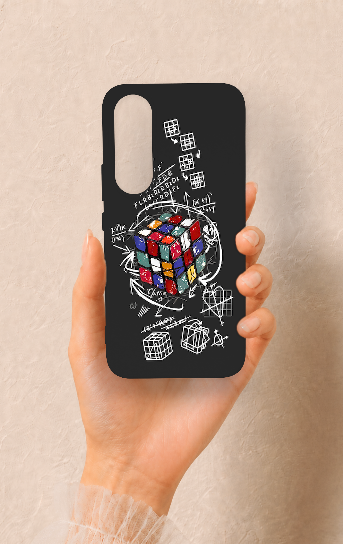 Vivo V70 FE 5G Uyumlu Rubik Küb Desenli Silikon Kılıf