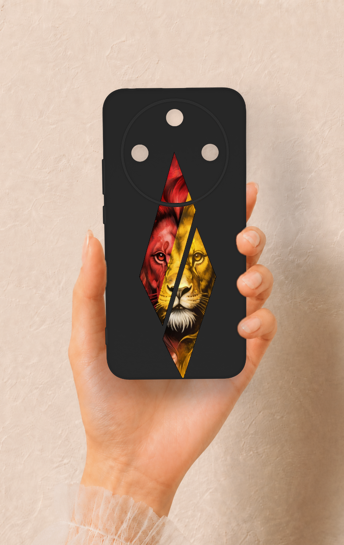 Honor Magic 8 Lite Uyumlu Kesik Aslan Desenli Silikon Kılıf