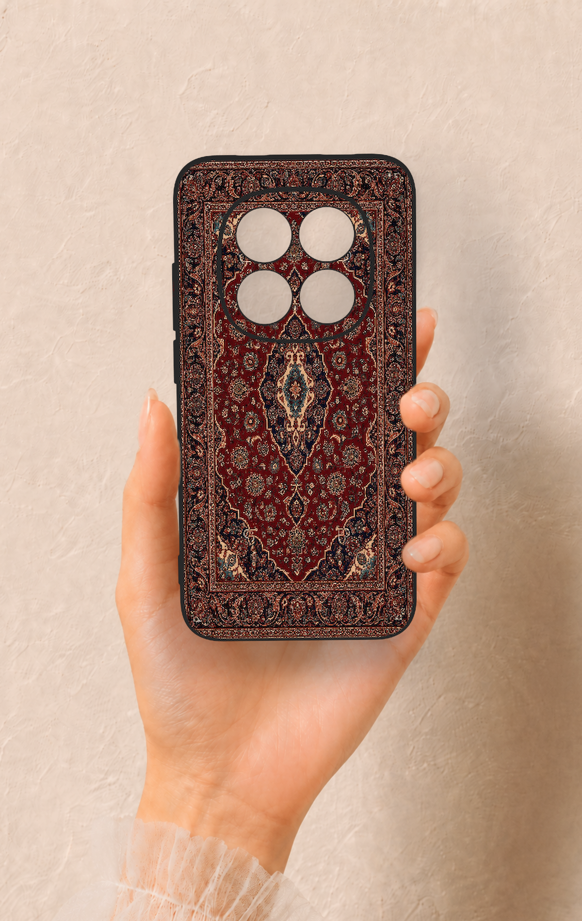 Redmi Note 15 Pro 5G Uyumlu Acem Halı Desenli Silikon Kılıf