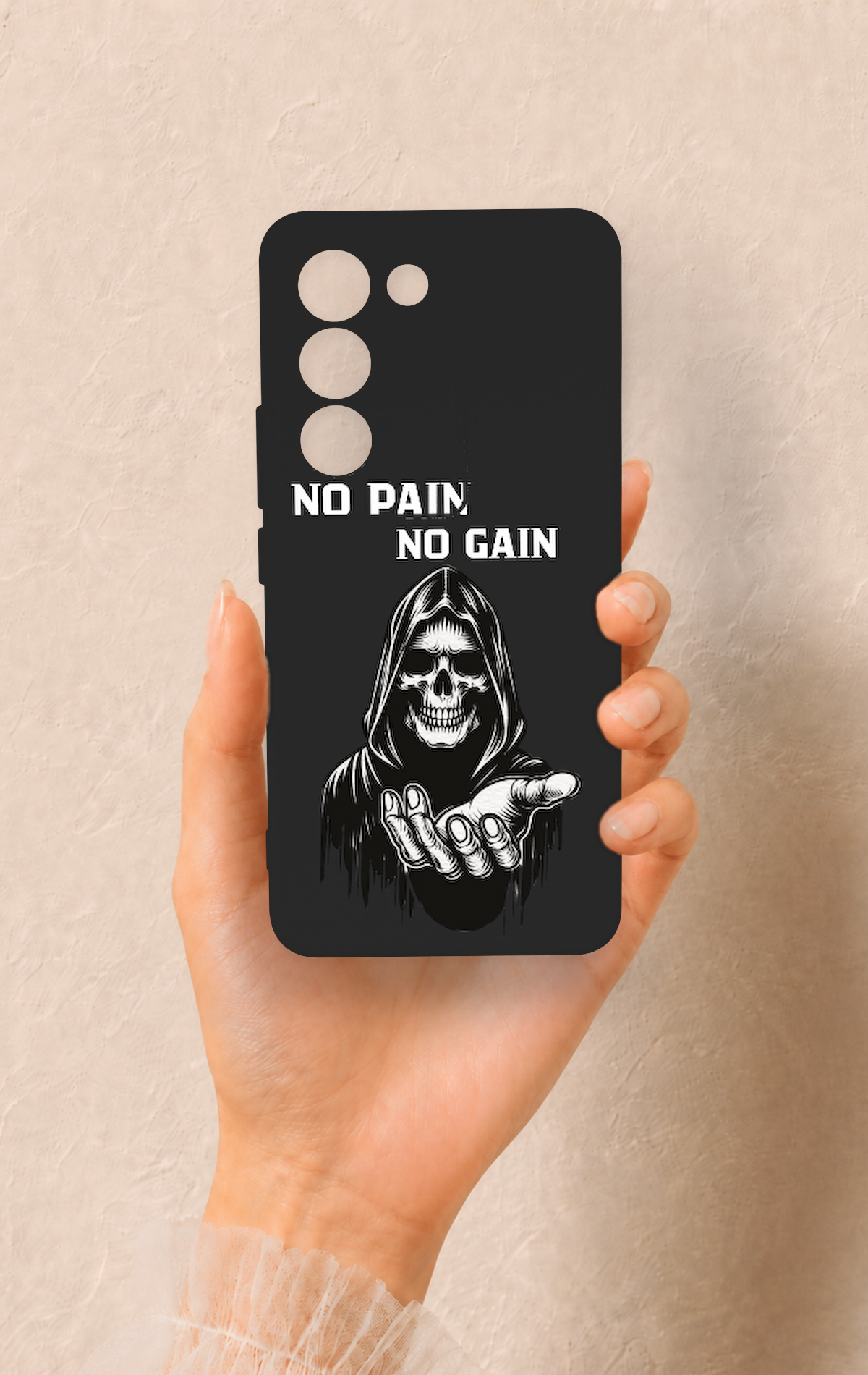 Vivo V30 Lite Uyumlu No Pain No Gain Desenli Silikon Kılıf