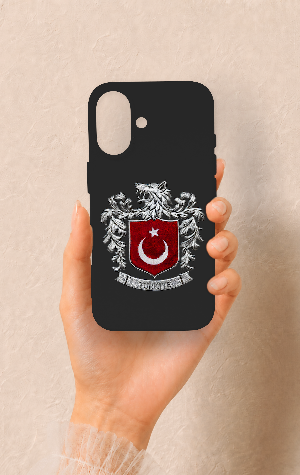 iPhone 16 Uyumlu Türk Arma Desenli Silikon Kılıf