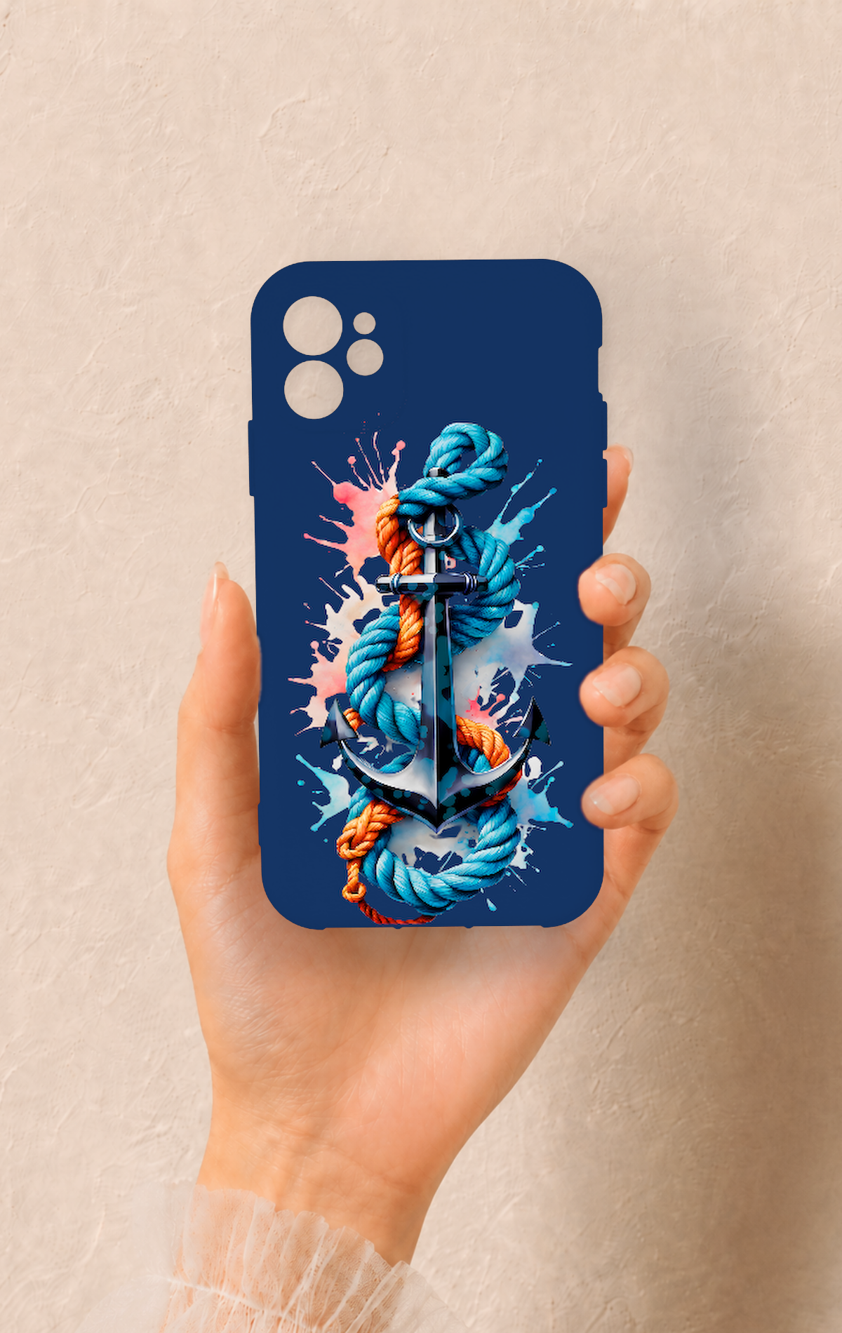 iPhone 11 Uyumlu Anchor Desenli Silikon Kılıf